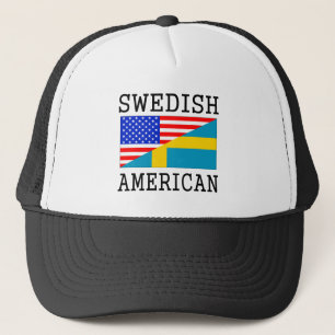 Schwedische amerikanische Flagge Truckerkappe