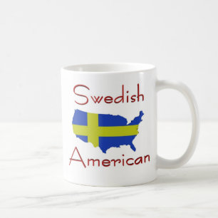Schwedische amerikanische (USA-Karten-) Tasse