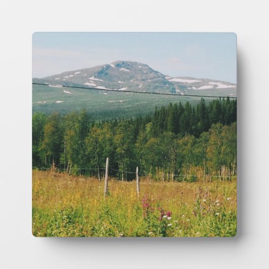 Schwedische Bergwelt Fotoplatte (Vorderseite)