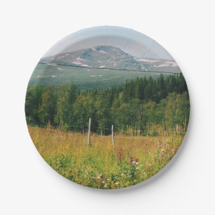Schwedische Bergwelt Pappteller