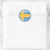Schwedische Blasen-Flagge Runder Aufkleber (Tasche)
