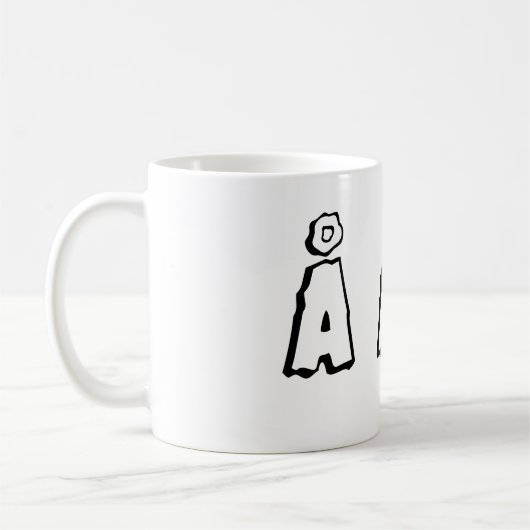 Schwedische Buchstaben (å ä ö) Kaffeetasse (Links)