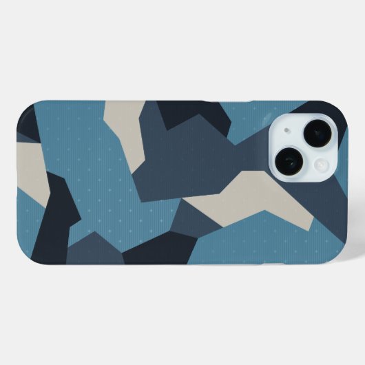 Schwedische Camouflage Advanced Blue Case-Mate iPhone Hülle (Rückseite (Horizontal))