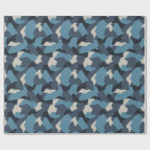 Schwedische Camouflage Advanced Blue Geschenkpapier (Flach)