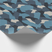 Schwedische Camouflage Advanced Blue Geschenkpapier (Ecke)