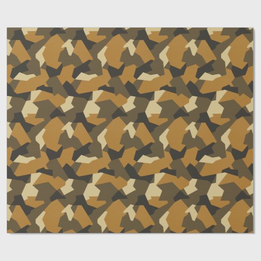 Schwedische Camouflage Advanced Brown Geschenkpapier (Flach)