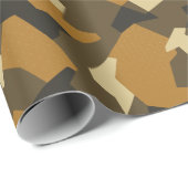 Schwedische Camouflage Advanced Brown Geschenkpapier (Rolleneckpunkt)