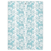 Schwedische Dala Horse Aquamarine Kunst des Grünen Klemmbrett (Rückseite)