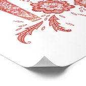 Schwedische Dala Horse Art Poster (Ecke)