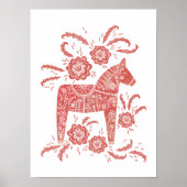 Schwedische Dala Horse Art Poster (Vorne)