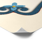 Schwedische Dala Horse Folk Kunst Gerahmt Poster (Ecke)