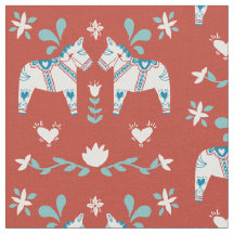 Schwedische Dala Horse Folk Weißes Weihnachtsfest