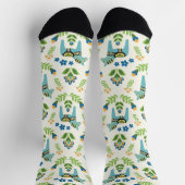 Schwedische Dala Pferde Aquamarin Socken (Oben)