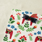 Schwedische Dala Pferde Red Beach Handtuch (Beispiel)