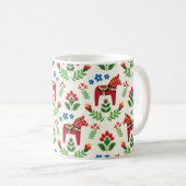 Schwedische Dala Pferde Red Kaffeetasse (VorderseiteRechts)