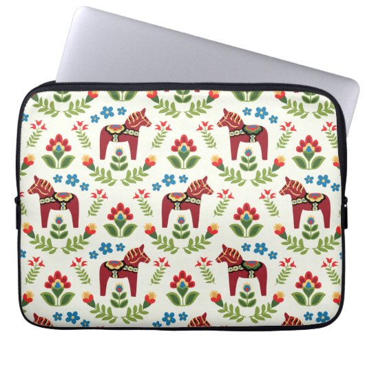 Schwedische Dala Pferde Red Laptopschutzhülle (Vorderseite)