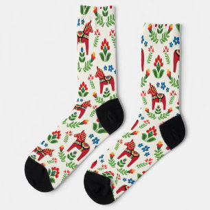 Schwedische Dala Pferde Red Socken
