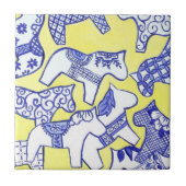 Schwedische Dala Pferde Tile Fliese (Vorderseite)