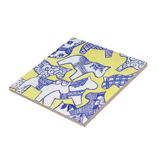 Schwedische Dala Pferde Tile Fliese (Seite)