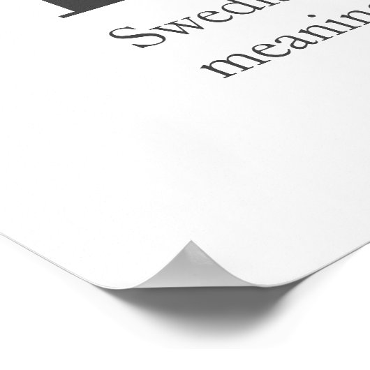 Schwedische FIKA-Definition Poster (Ecke)