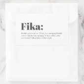 Schwedische FIKA-Definition Rechteckiger Aufkleber (Tasche)
