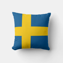 Schwedische Flagge auf amerikanischem MoJo-Pillow Kissen