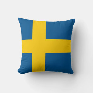 Schwedische Flagge auf amerikanischem MoJo-Pillow Kissen