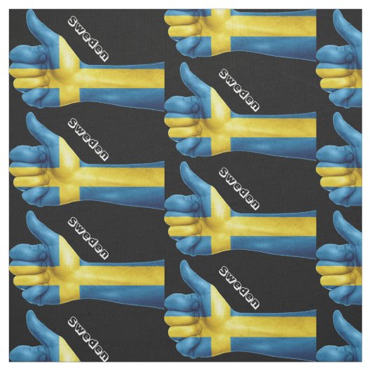 Schwedische Flagge auf der Hand Stoff (Muster)
