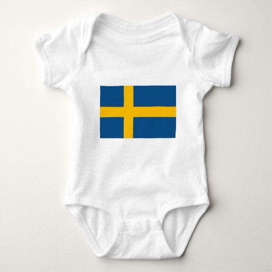 Schwedische Flagge Baby Strampler (Vorderseite)