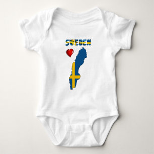 Schwedische Flagge Baby Strampler