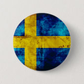 Schwedische Flagge Button (Vorderseite)