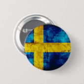 Schwedische Flagge Button (Vorne & Hinten)