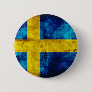 Schwedische Flagge Button
