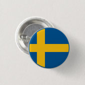 Schwedische Flagge Button (Vorne & Hinten)