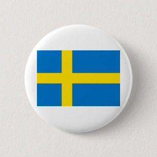 Schwedische Flagge Button