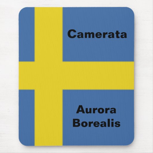 Schwedische Flagge, Camerata Aurora Borealis Mousepad (Vorne)
