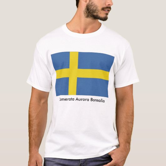 Schwedische Flagge, Camerata Aurora Borealis T-Shirt (Vorderseite)