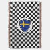 Schwedische Flagge Decke (Vorderseite Vertikal)