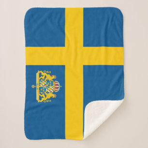 Schwedische Flagge Decke, patriotisch, Schweden Sherpadecke