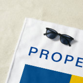 Schwedische Flagge des personalisierten Badetuchs Strandtuch (Beispiel)