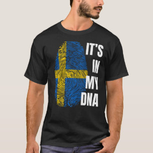 Schwedische Flagge Dna Fingerprint Schweden T-Shirt