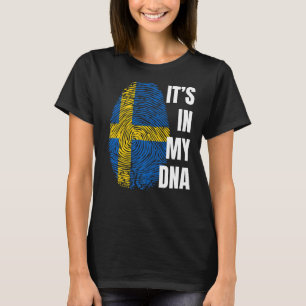 Schwedische Flagge Dna Fingerprint Schweden T-Shirt