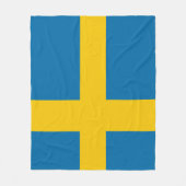 Schwedische Flagge Fleecedecke (Vorderseite)