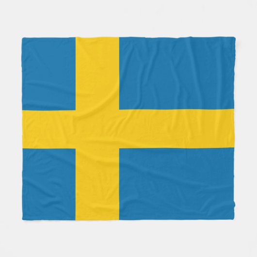 Schwedische Flagge Fleecedecke (Vorderseite (Horizontal))