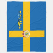 Schwedische Flagge Fleecedecke (Vorderseite)
