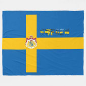 Schwedische Flagge Fleecedecke (Vorderseite (Horizontal))