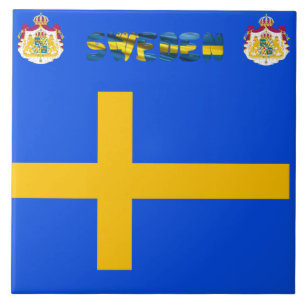 Schwedische Flagge Fliese