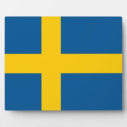 Schwedische Flagge Fotoplatte (Vorderseite)