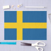 Schwedische Flagge für Packpapier Seidenpapier (Handwerk)