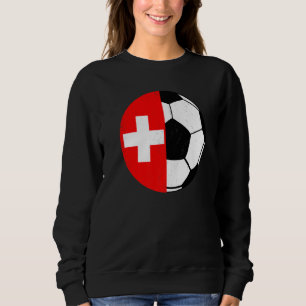 Schwedische Flagge Fußballfans Fußball Schweiz Sweatshirt